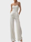 Tellie - Mono blanco con detalles transparentes