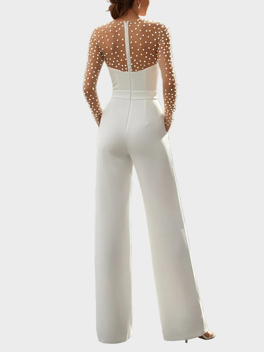 Tellie - Mono blanco con detalles transparentes