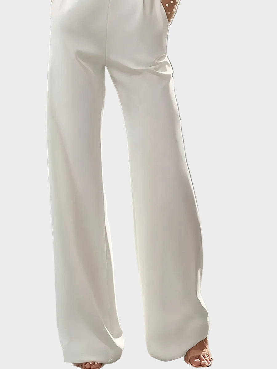 Tellie - Mono blanco con detalles transparentes