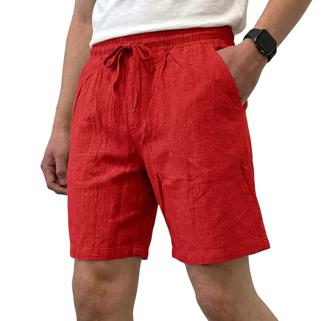 Pantalones cortos de lino transpirables