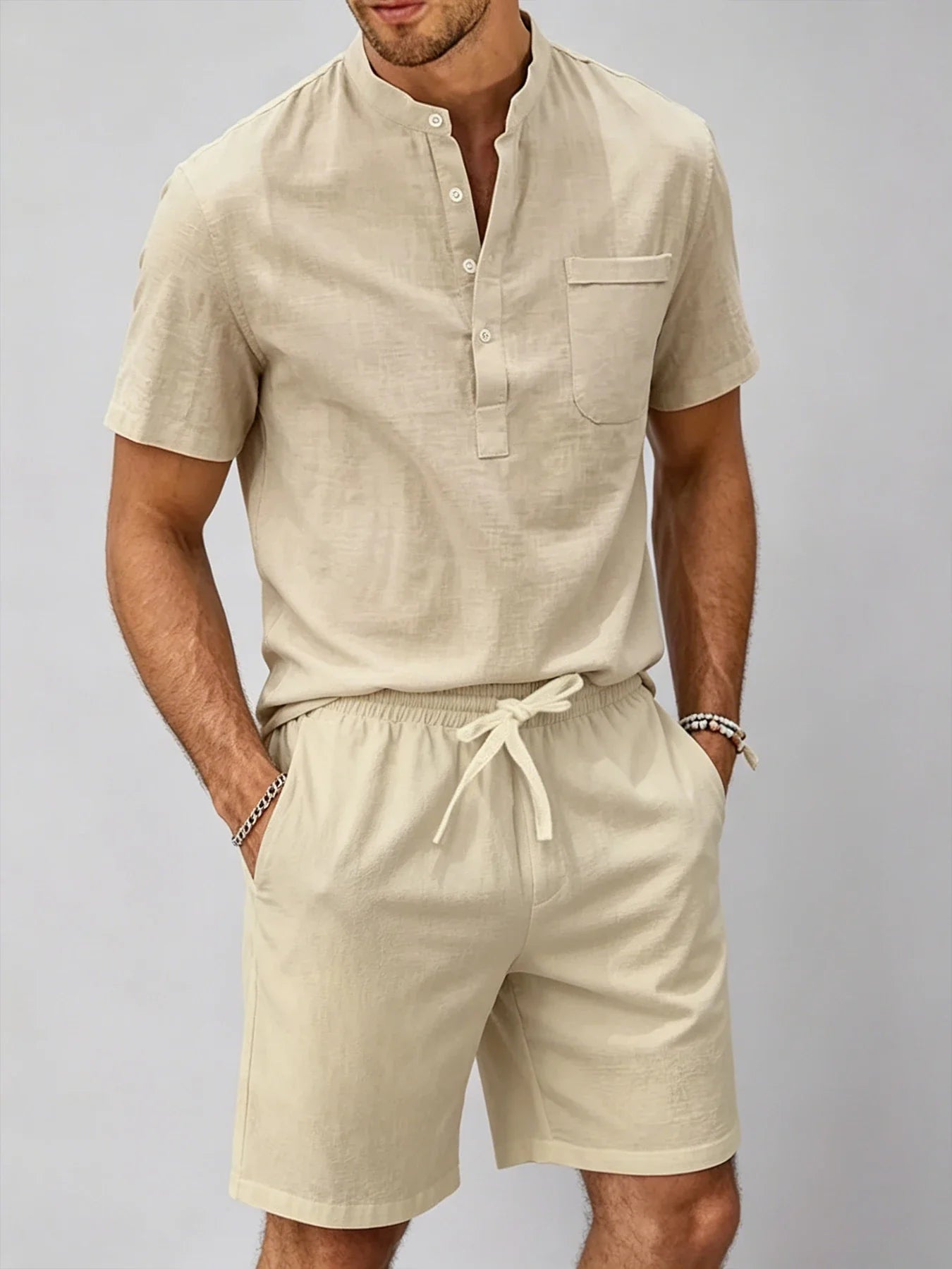 Elegante conjunto de verano de algodón