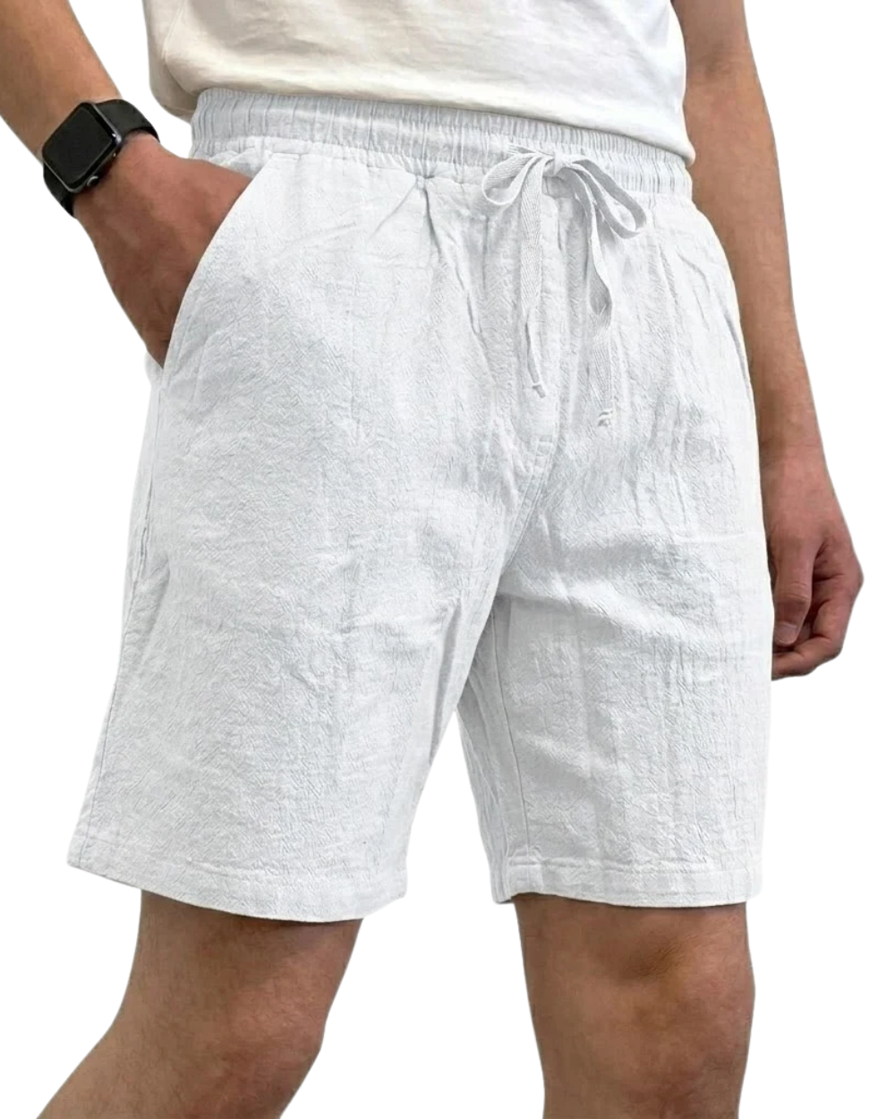 Pantalones cortos de lino transpirables